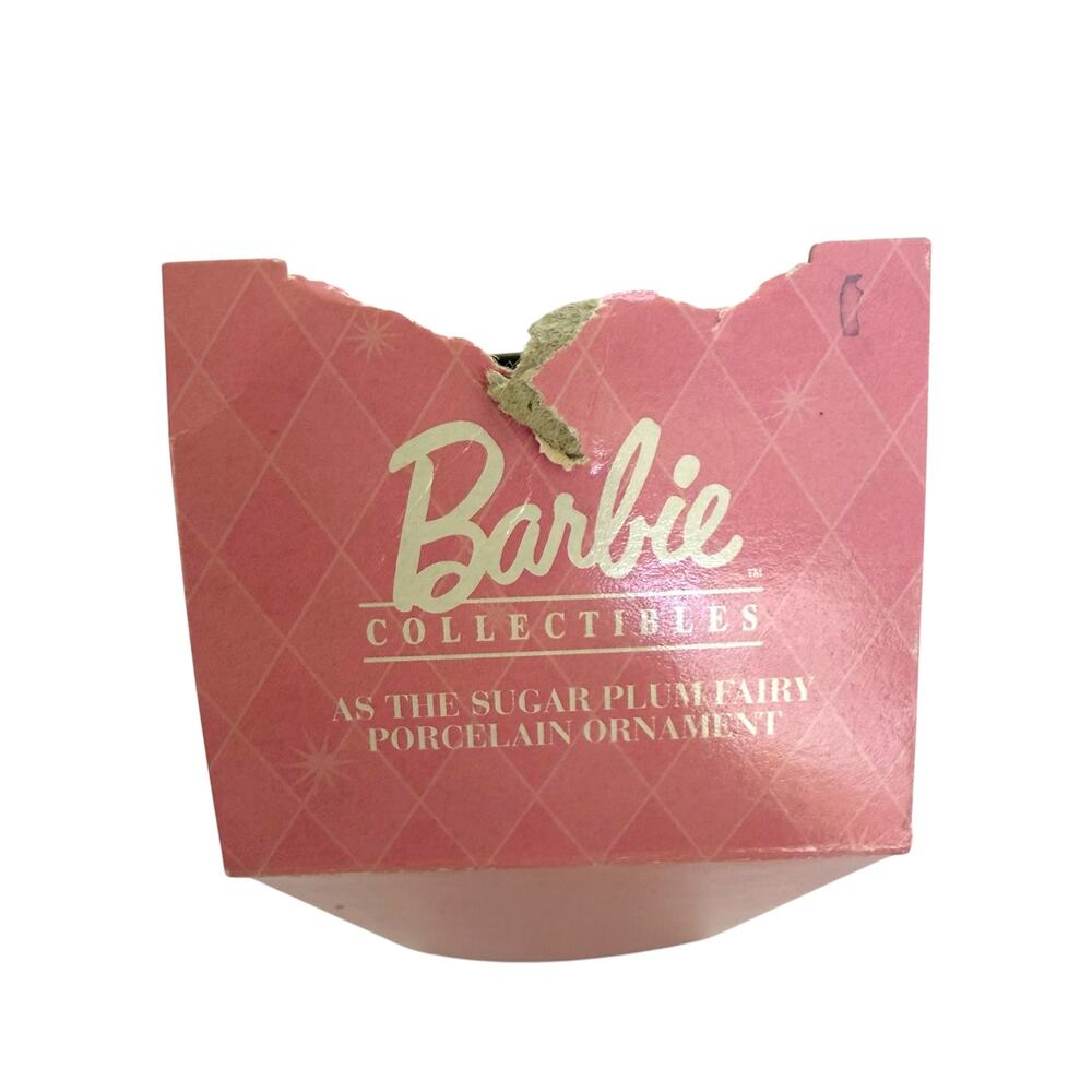 Barbie Ornament Sugar Plum Fairy Avon in Box 1997 Blonde New in Box Pink Dress - Picture 3 of 13